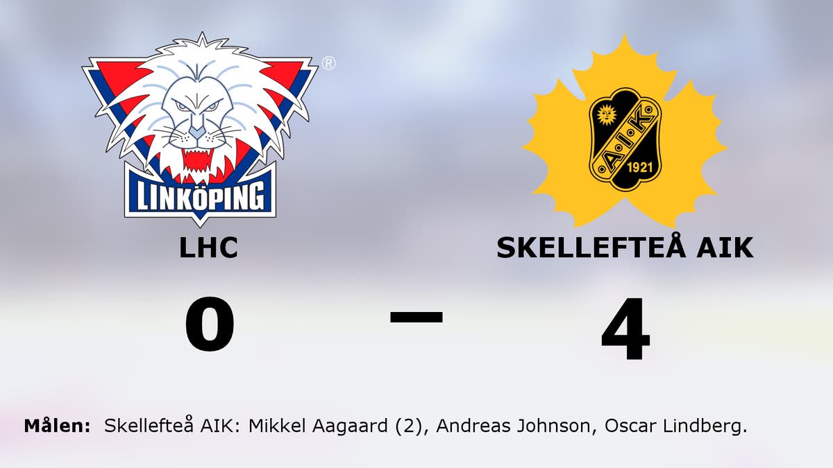 Stabil seger för Skellefteå AIK som höll nollan mot LHC