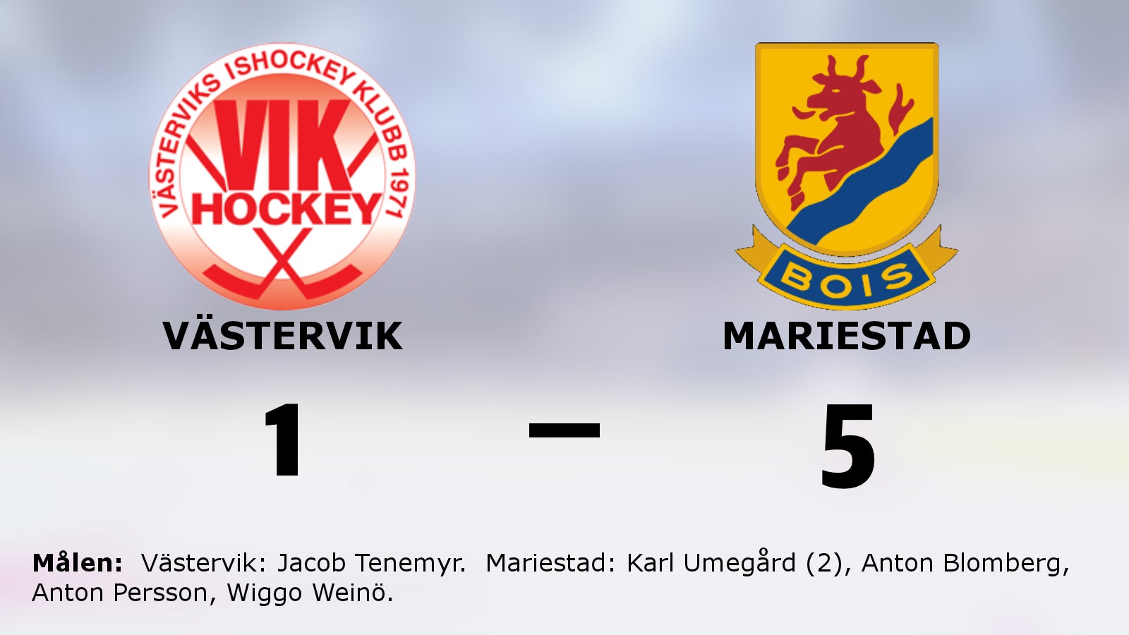 Mariestads fina svit fortsätter mot Västervik