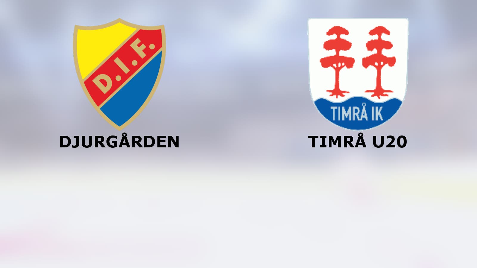 I kväll spelar Djurgården hemma mot Timrå U20