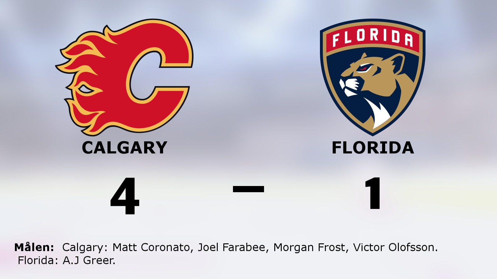 Calgary vann på hemmaplan mot Florida