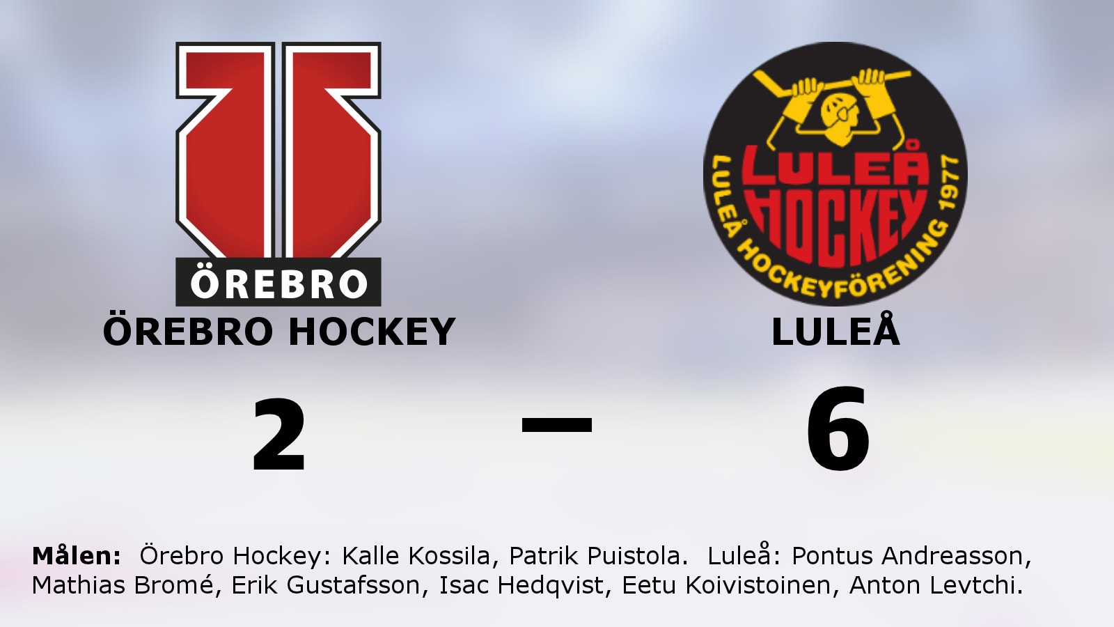 Smakstart för Luleå mot Örebro Hockey