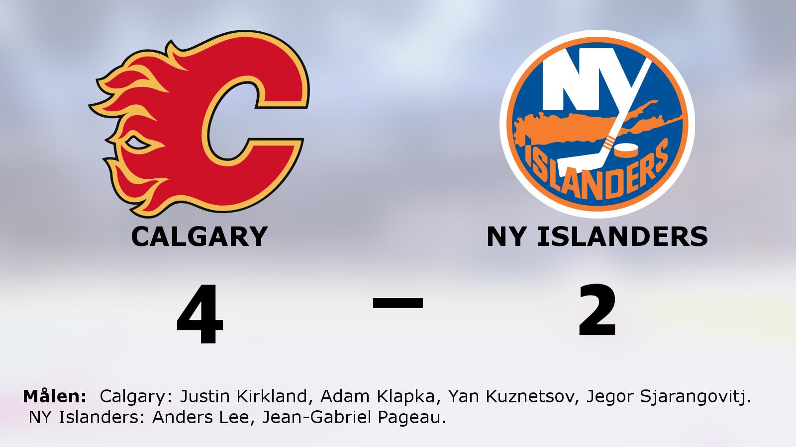Calgarys segerrad mot NY Islanders intakt