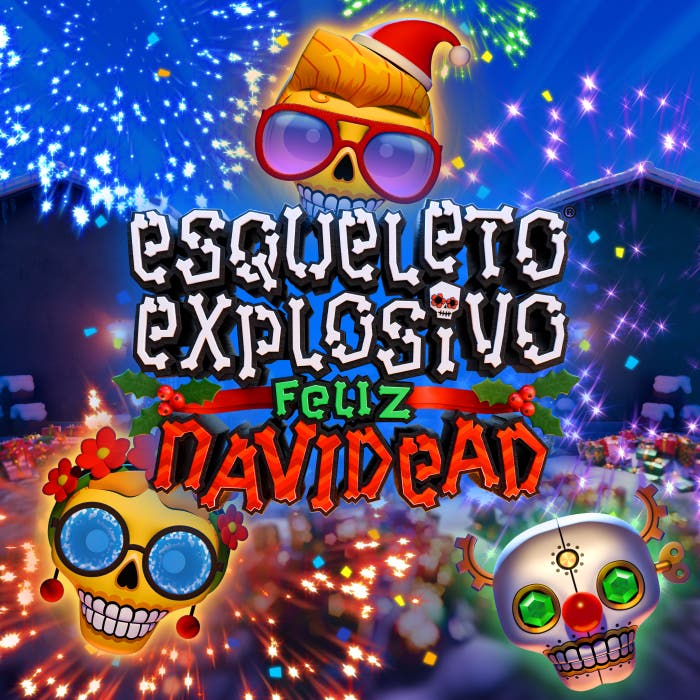 Esqueleto Explosivo Feliz Navidead