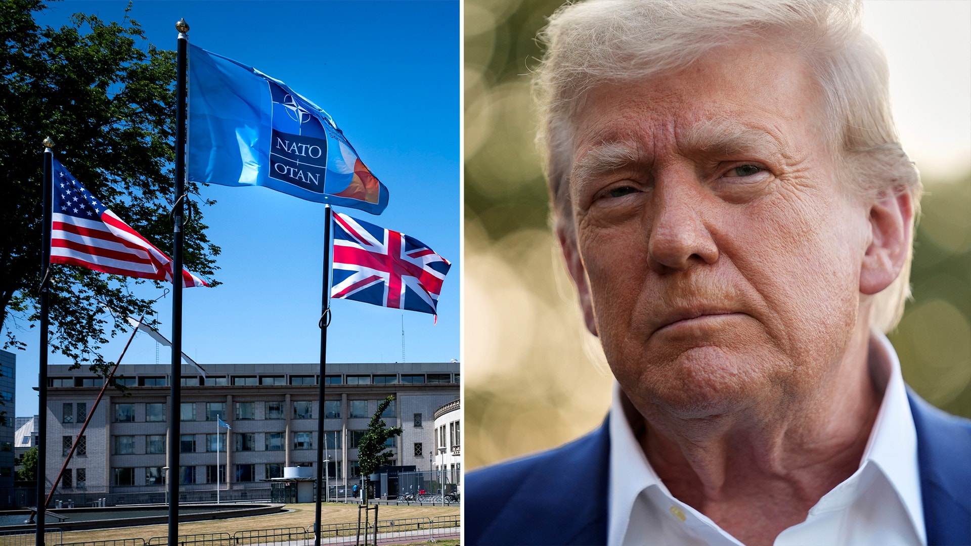USA:s president Donald Trump medverkar på Nato-toppmötet i Haag.