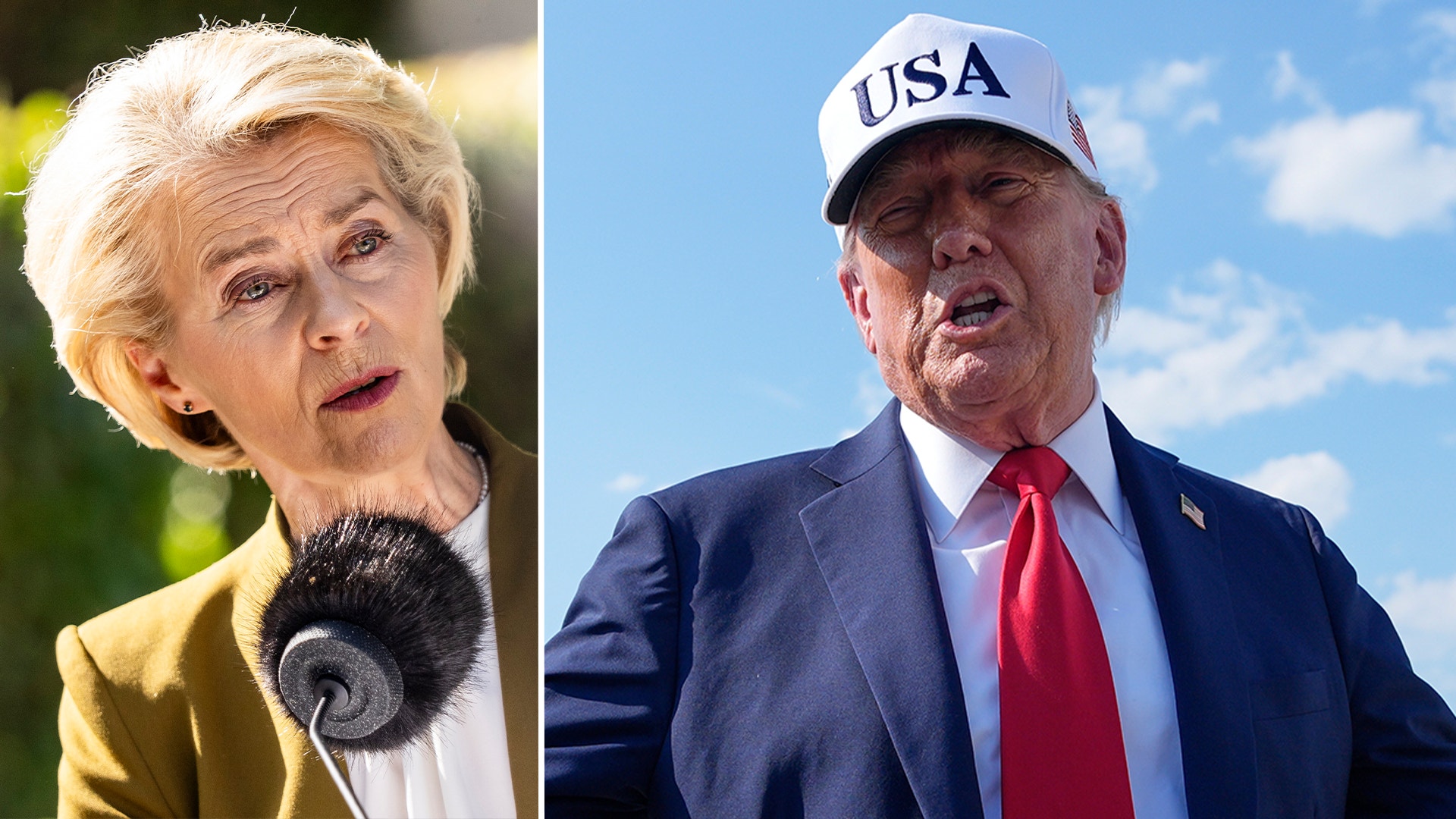 Ursula von der Leyen och Donald Trump.