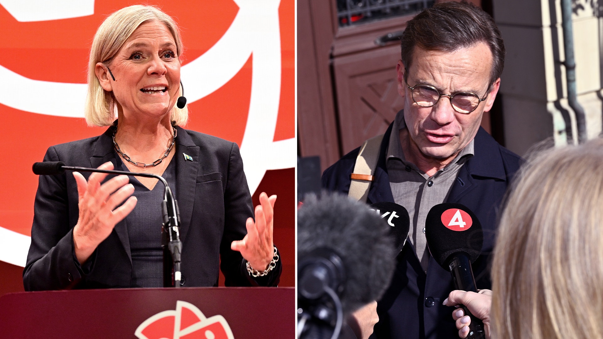 Socialdemokraterna och Magdalena Andersson vinner valet 2026. Ulf Kristersson (M) väntas avgå som statsminister inom kort, enligt SVT.