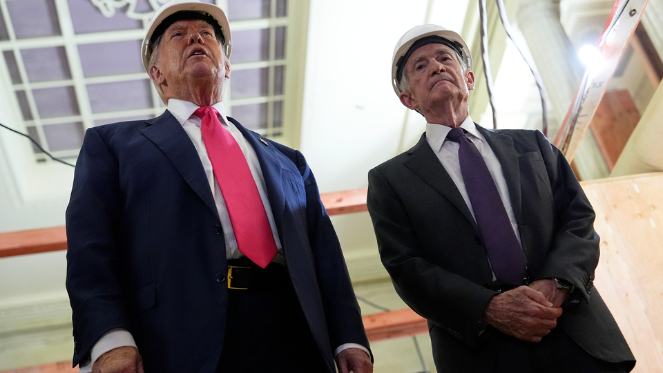Donald Trump och Jerome Powell.