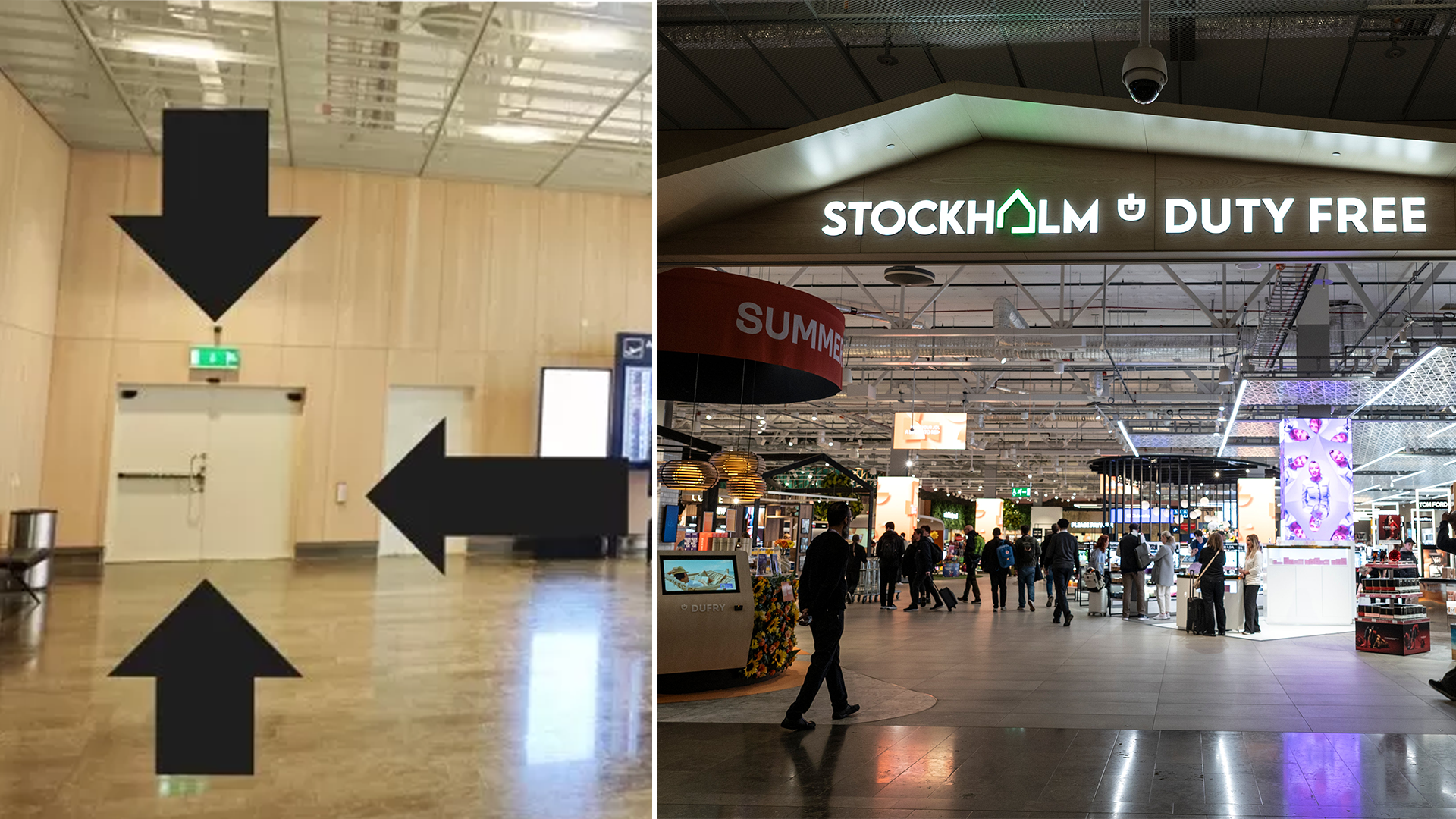 Hemliga dörren på Arlanda.