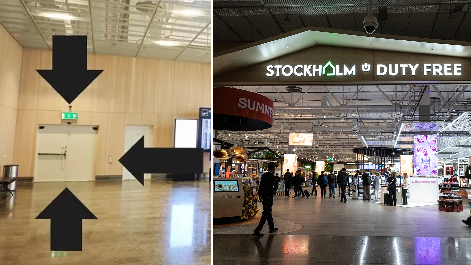 Hemliga dörren på Arlanda.