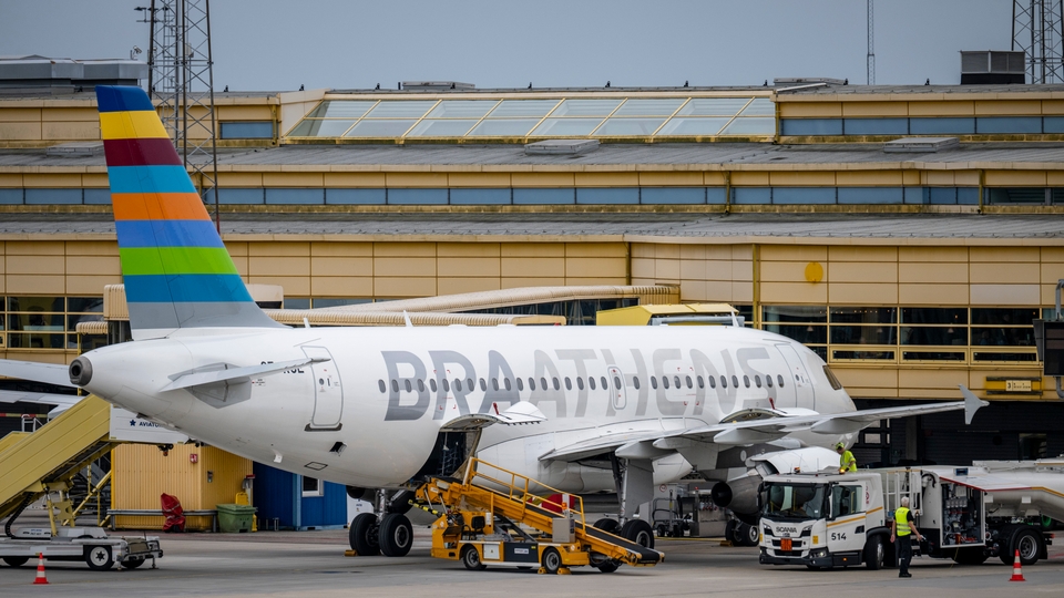 Flygbolaget Braathens.
