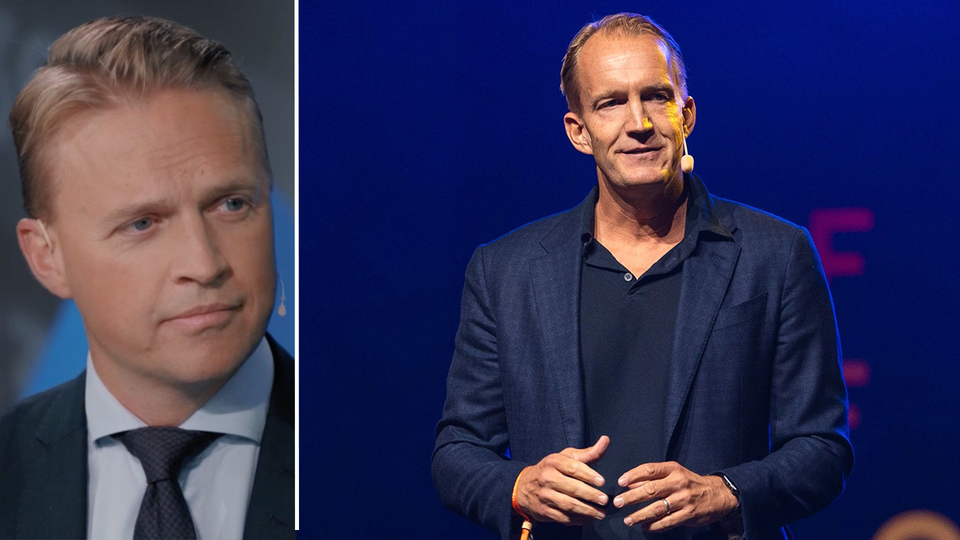 Karl Hedberg, DNB Carnegie, till vänster och Per Franzén, EQT:s vd, till höger.