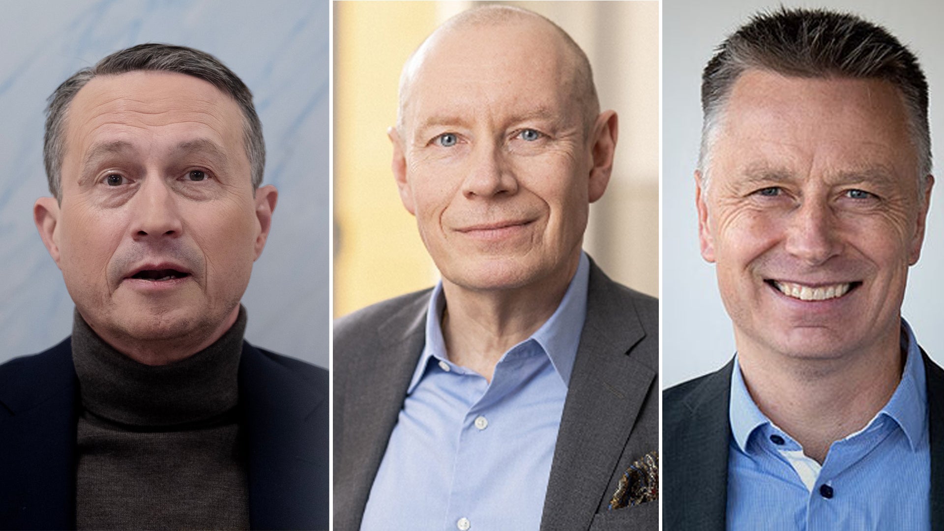 Porträtt av tre män