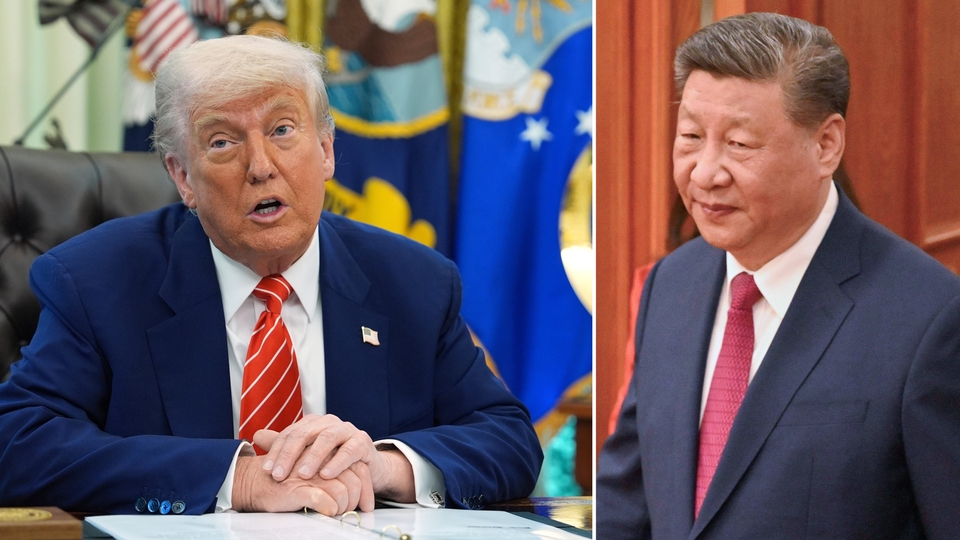 Donald Trump och Xi Jinping.