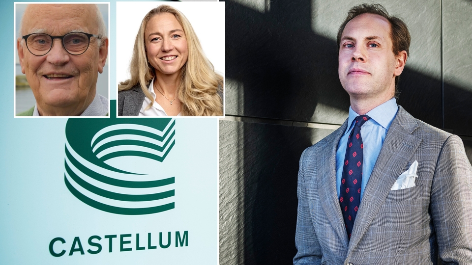 Roger Akelius, storägare för Castellum, tillsammans med Anna-Karin Nyman, kommunikationsdirektör för Castellum och Sverre Linton, chefsjurist för Aktiespararna.