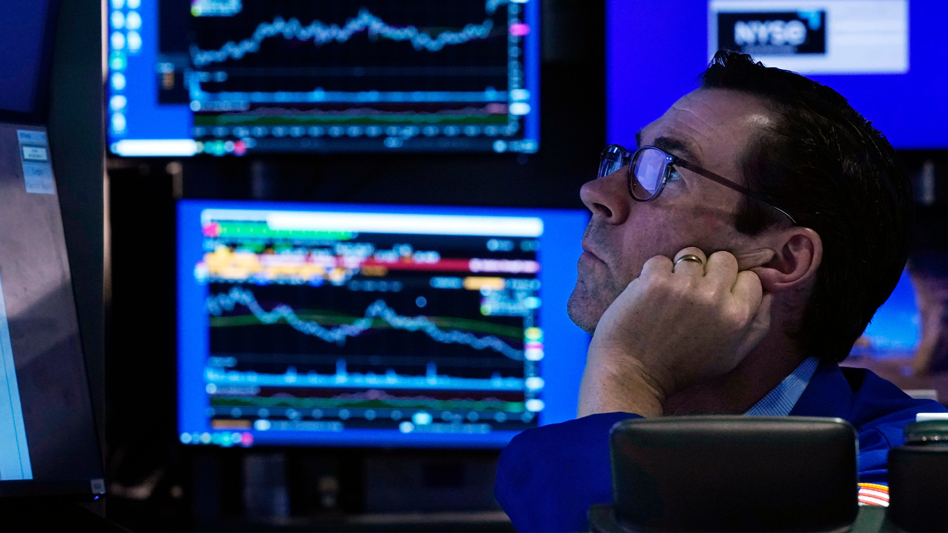 Aktiemäklare på Wall Street.