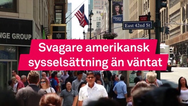 USA:s jobbsiffror – en besvikelse