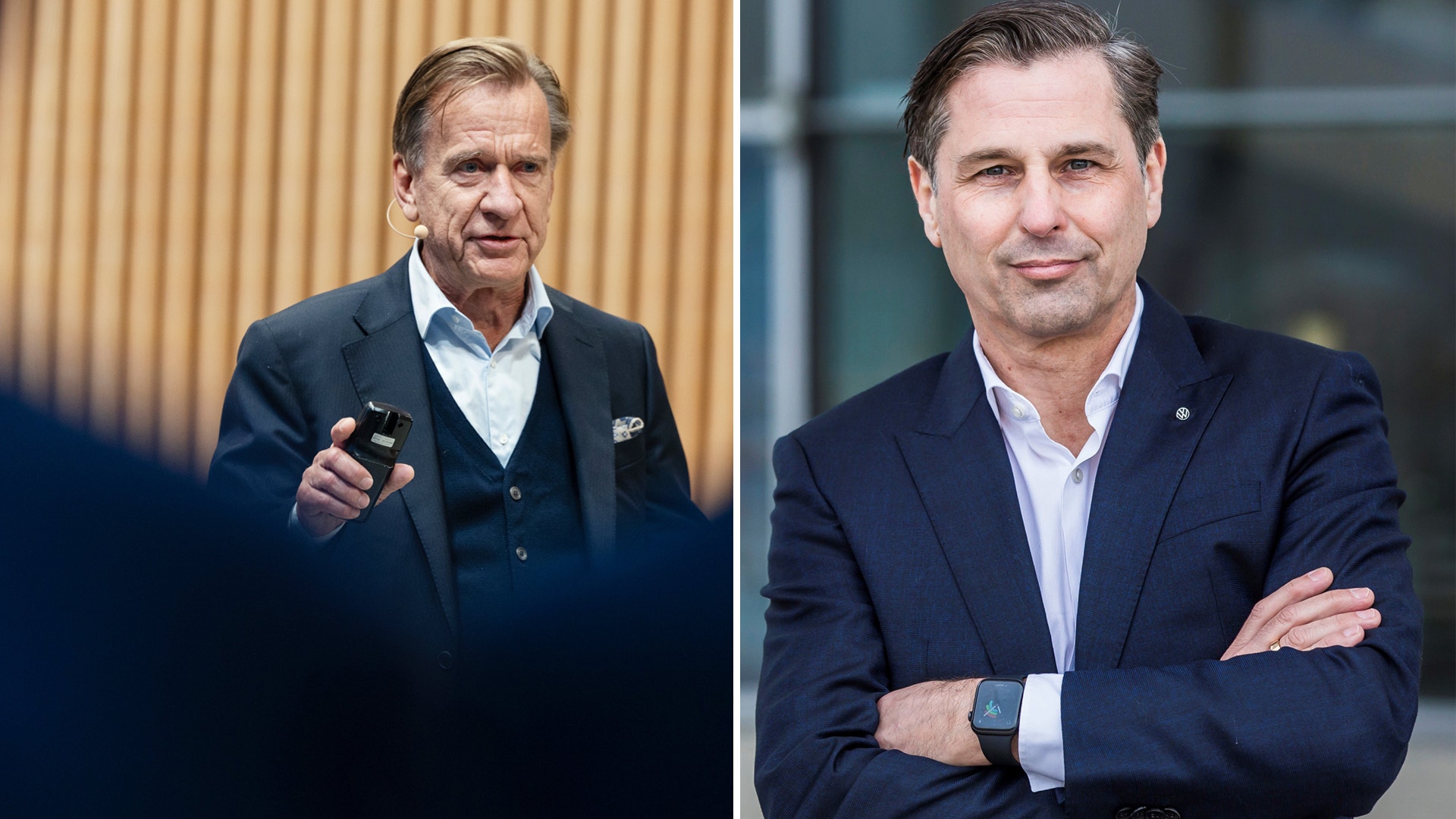Klaus Zellmer (till höger) tar över som vd och koncernchef för Volvo Cars, efter Håkan Samuelsson.