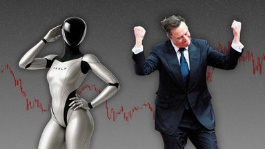 Elon Musks humanoida robotar tar över scenen