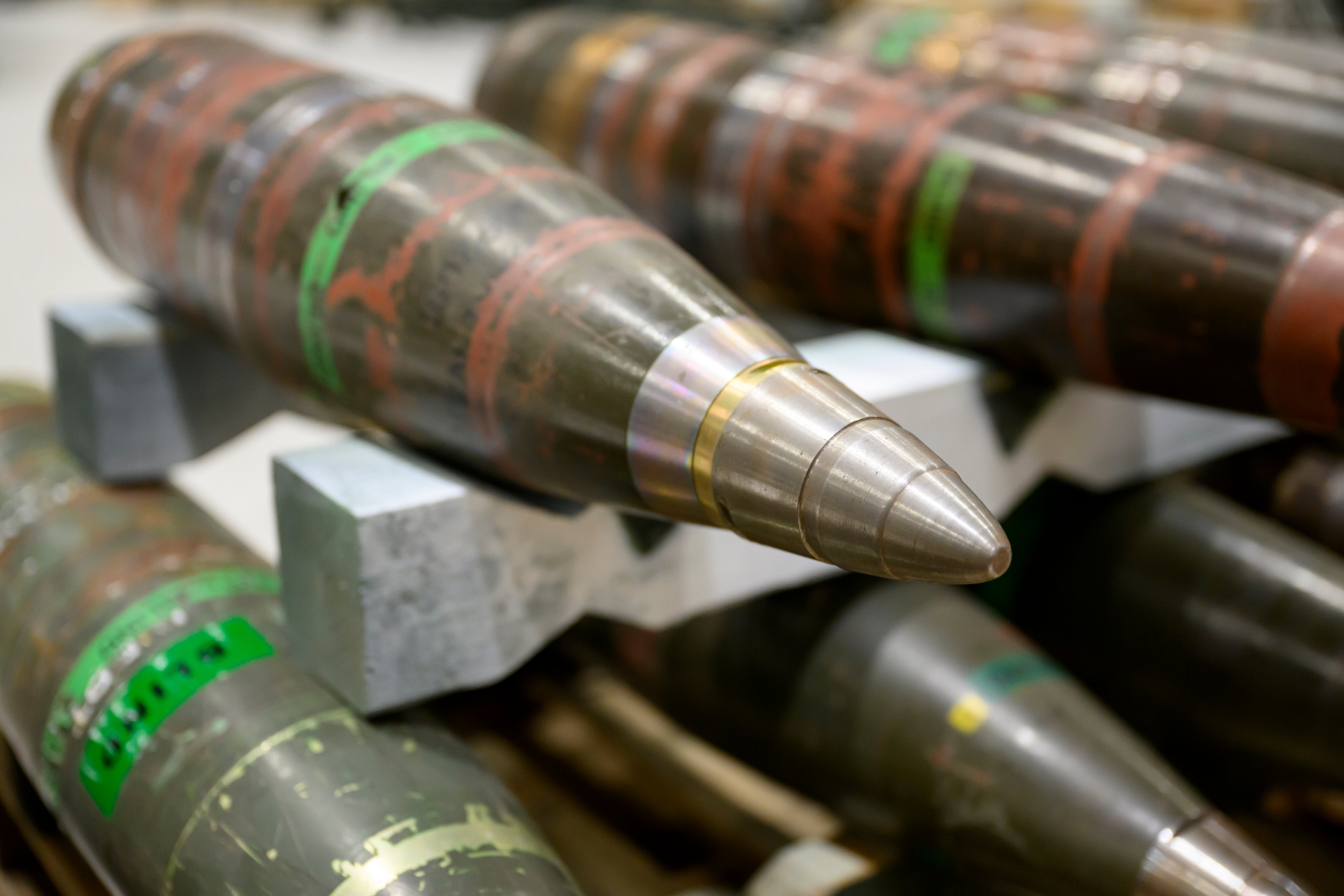 Artillerigranater från försvarsföretaget BAE Systems Bofors. 