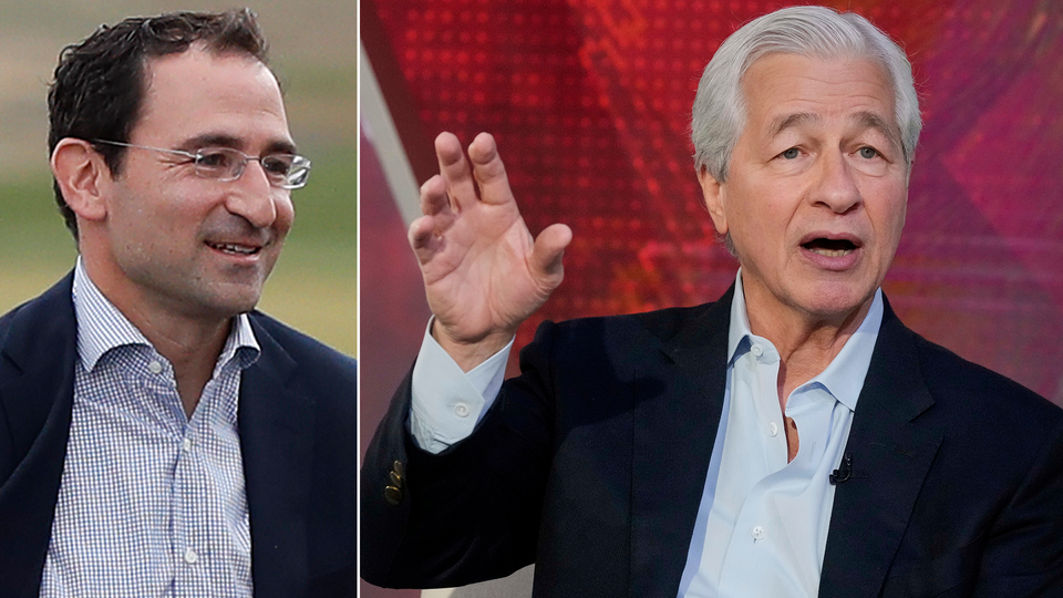 Jonathan Gray till vänster och Jamie Dimon till höger.