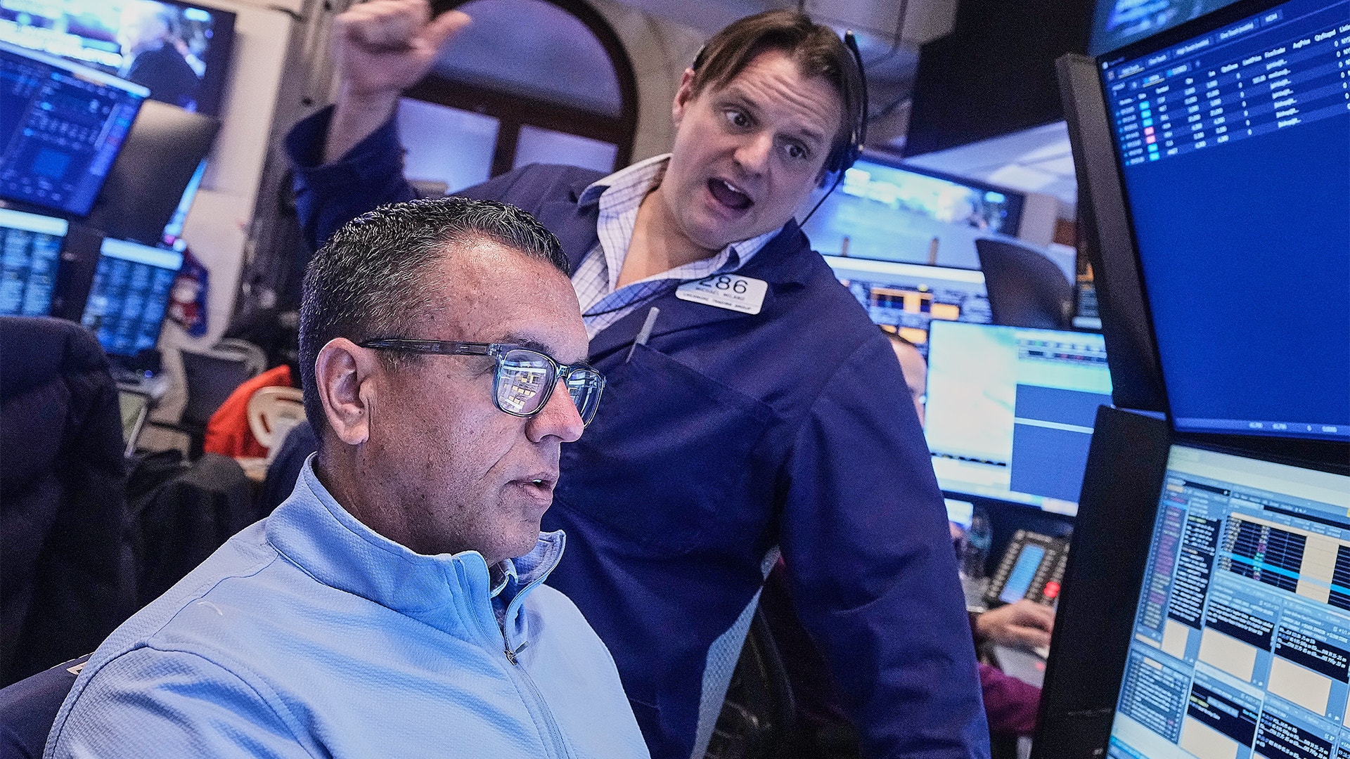 Börsmäklare på Wall Street.