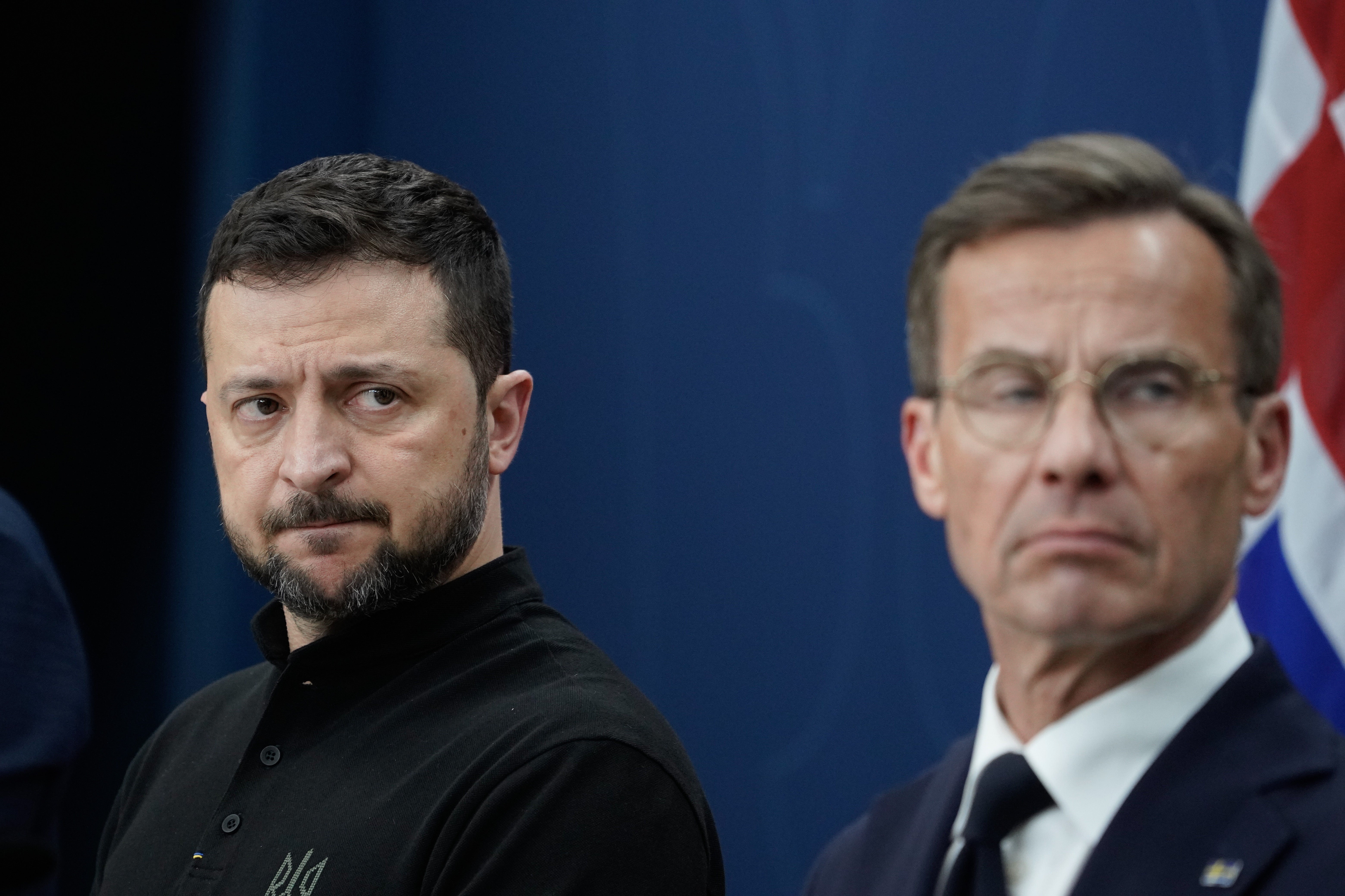 Volodymyr Zelenskyj och Ulf Kristersson.
