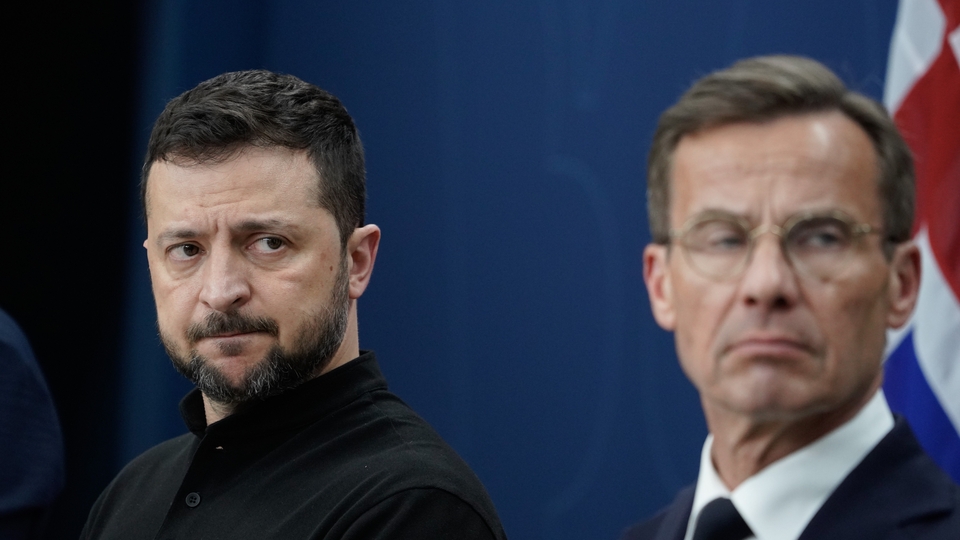 Volodymyr Zelenskyj och Ulf Kristersson.