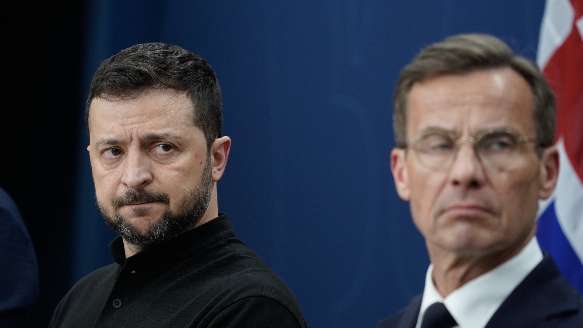 Volodymyr Zelenskyj och Ulf Kristersson.