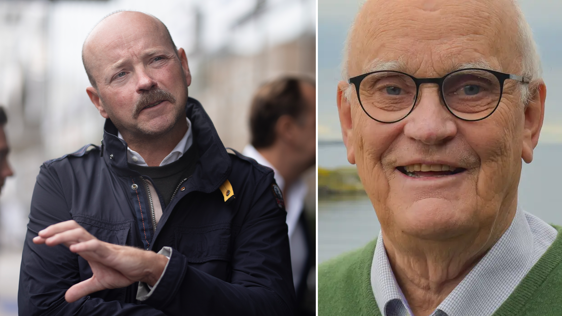 Castellums vd Pål Ahlsén till vänster och storägare Roger Akelius till höger.