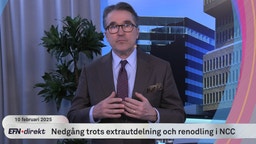 Nedgång trots extrautdelning och renodling i NCC