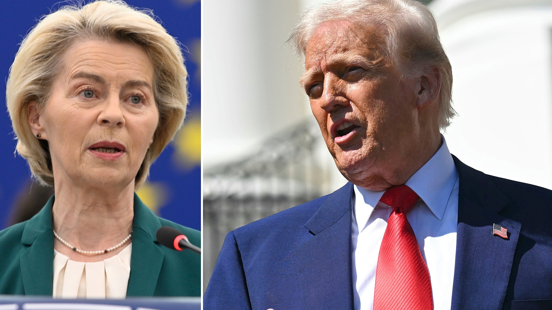 Ursula von der Leyen och Donald Trump.