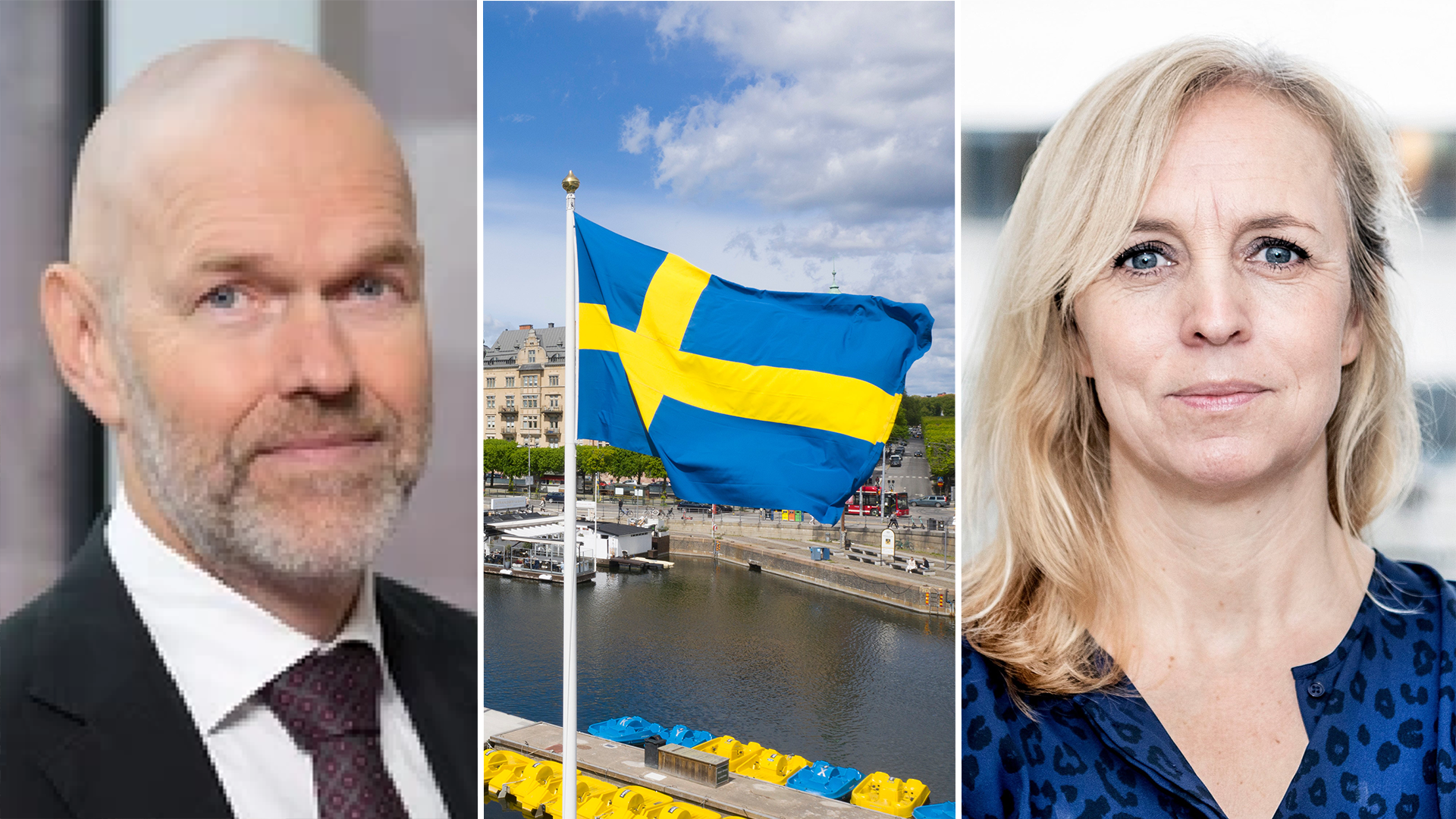 Torbjörn Isaksson, chefsanalytiker på Nordea och Alexandra Stråberg, chefsekonom på Länsförsäkringar.