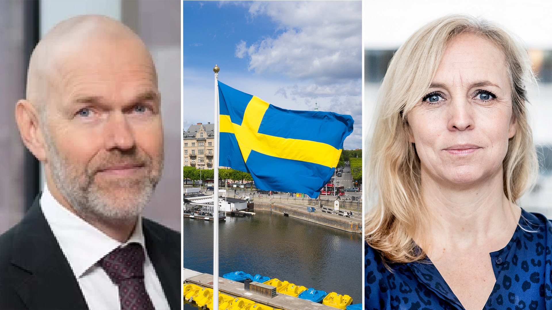 Torbjörn Isaksson, chefsanalytiker på Nordea och Alexandra Stråberg, chefsekonom på Länsförsäkringar.