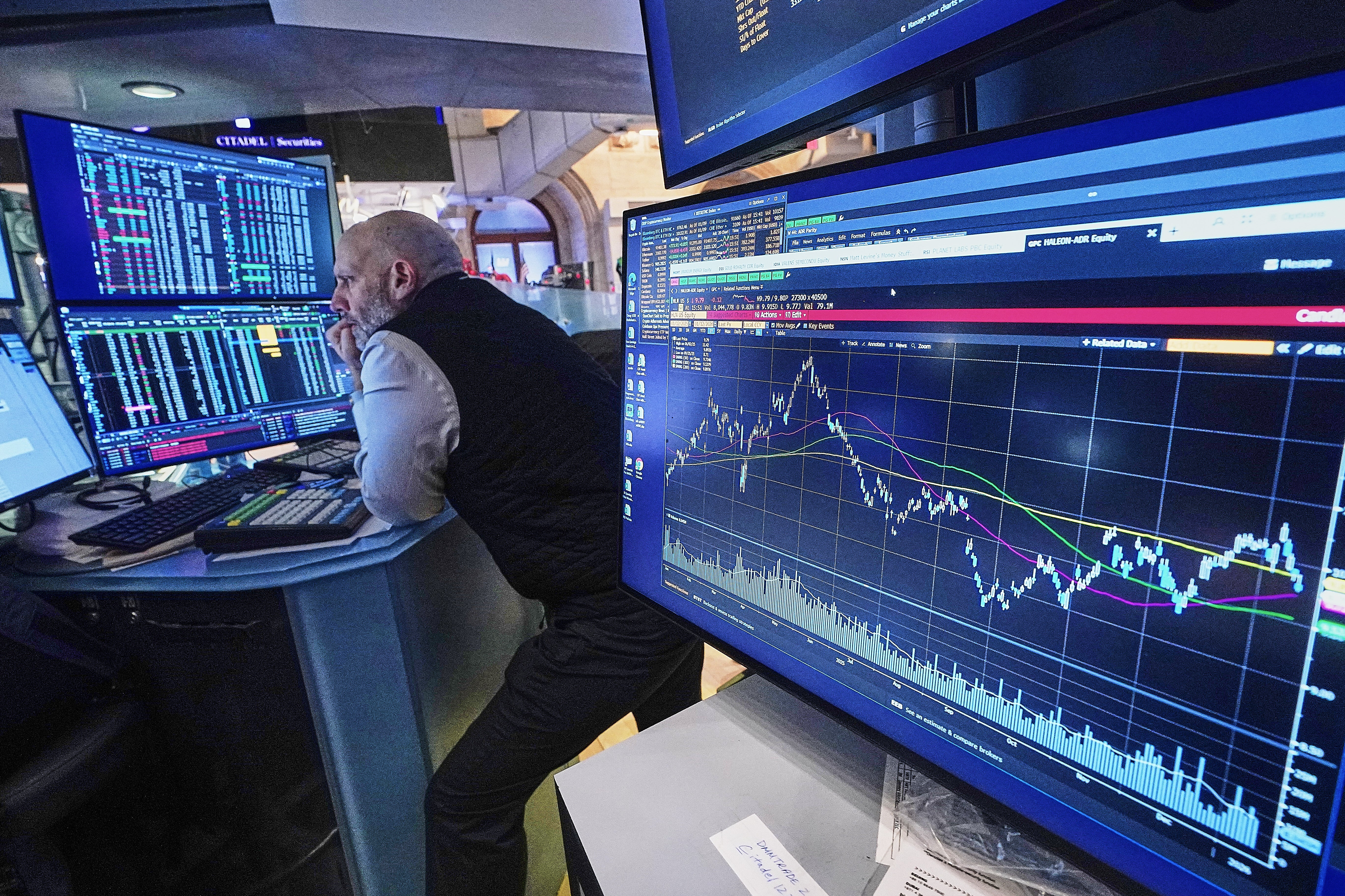 Börsmäklare på Wall Street.