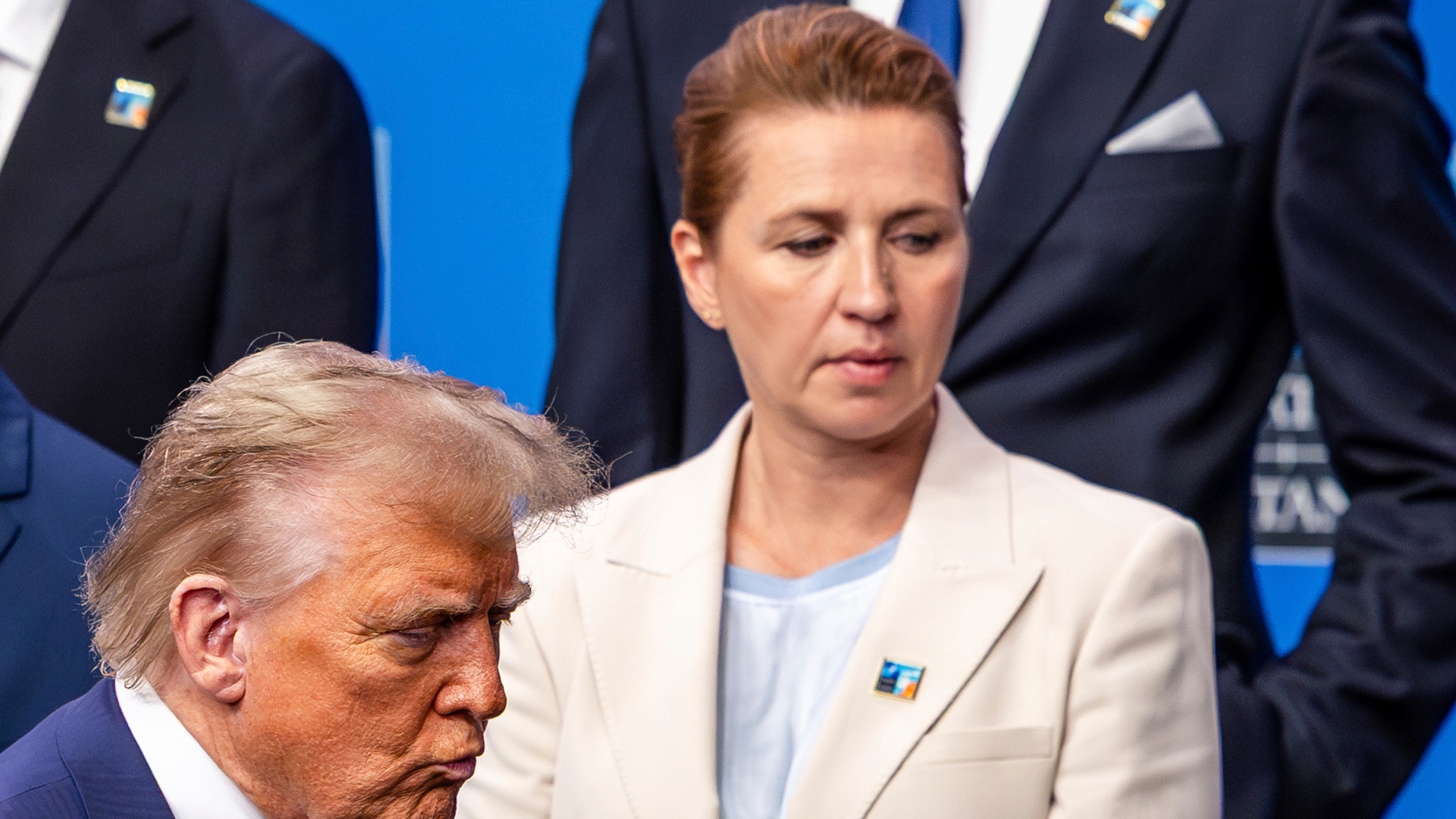 Donald Trump och Mette Frederiksen.