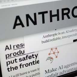 Skärmbild av Anthropics webbsida med företagsnamnet och text om AI-säkerhet och forskning.