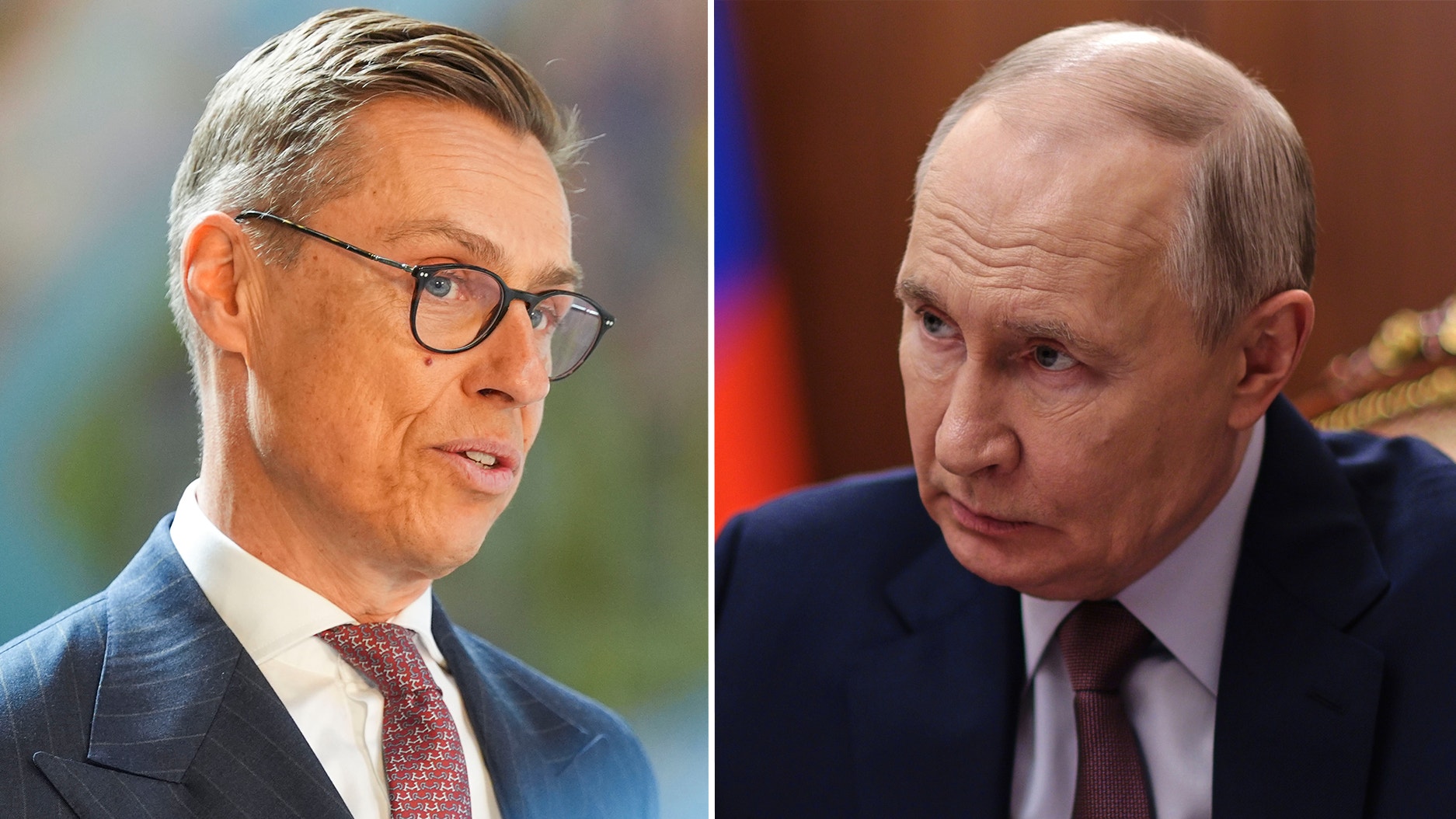 Finlands president Alexander Stubb och Rysslands president Vladimir Putin.