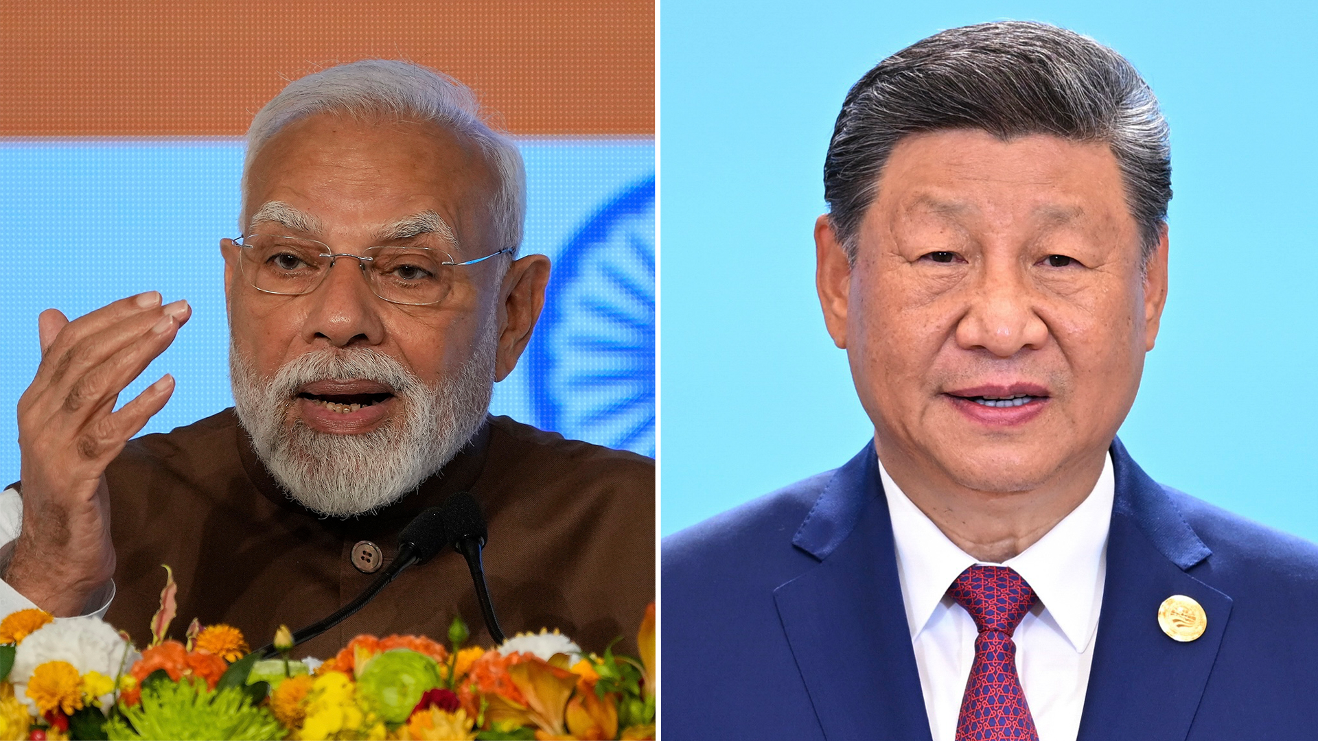 Narendra Modi och Xi Jinping.