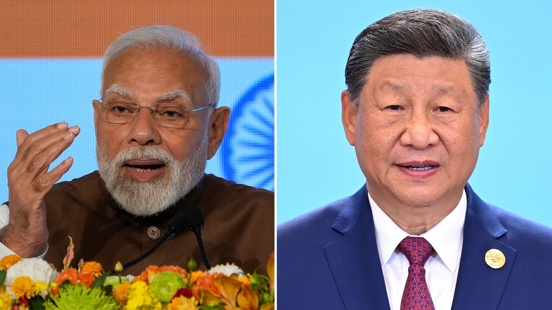 Narendra Modi och Xi Jinping.
