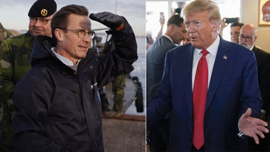 Kristersson i samtal med Trump