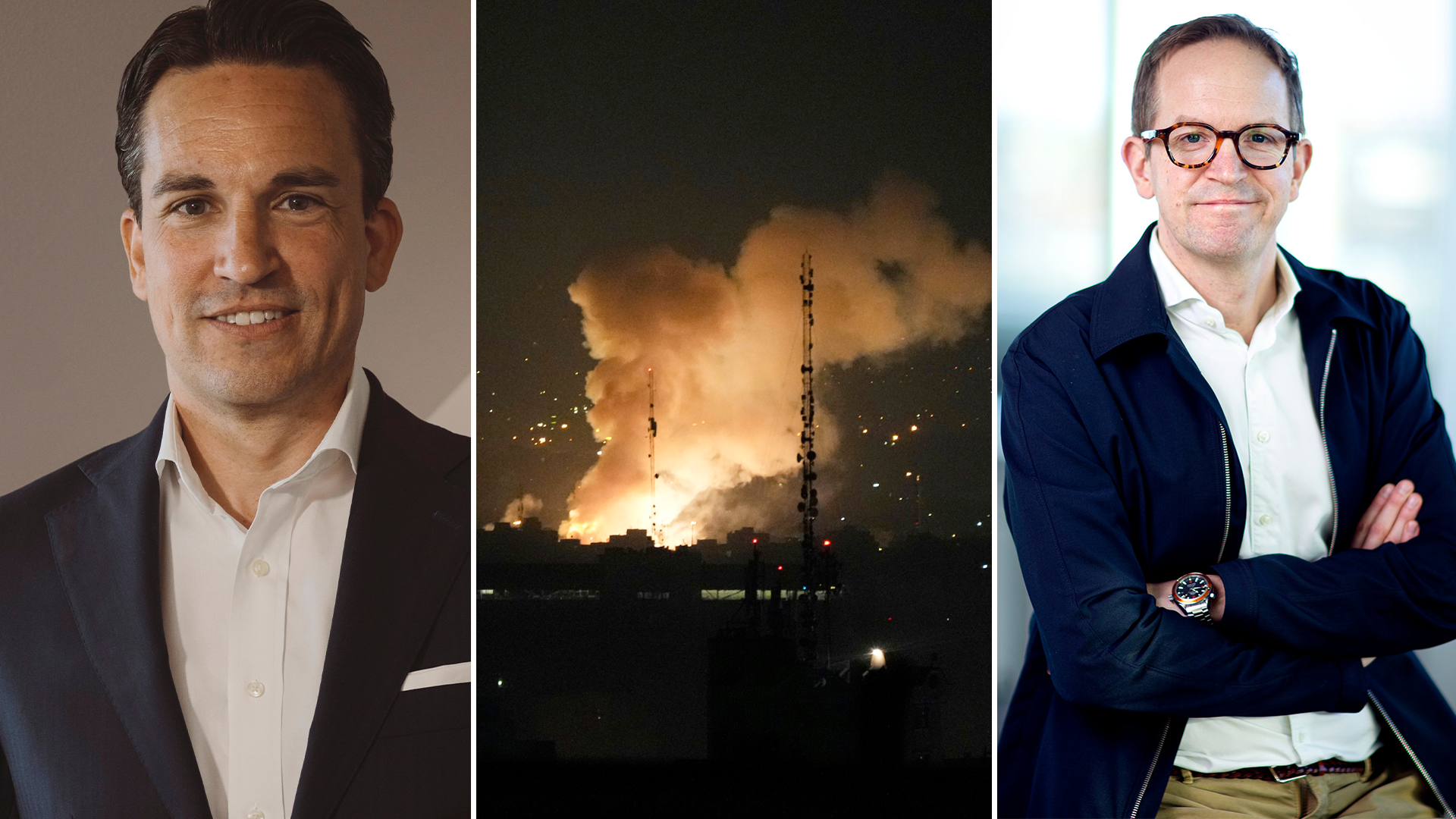 Porträttbilder på Henrik von Sydow och Jon Arnell.