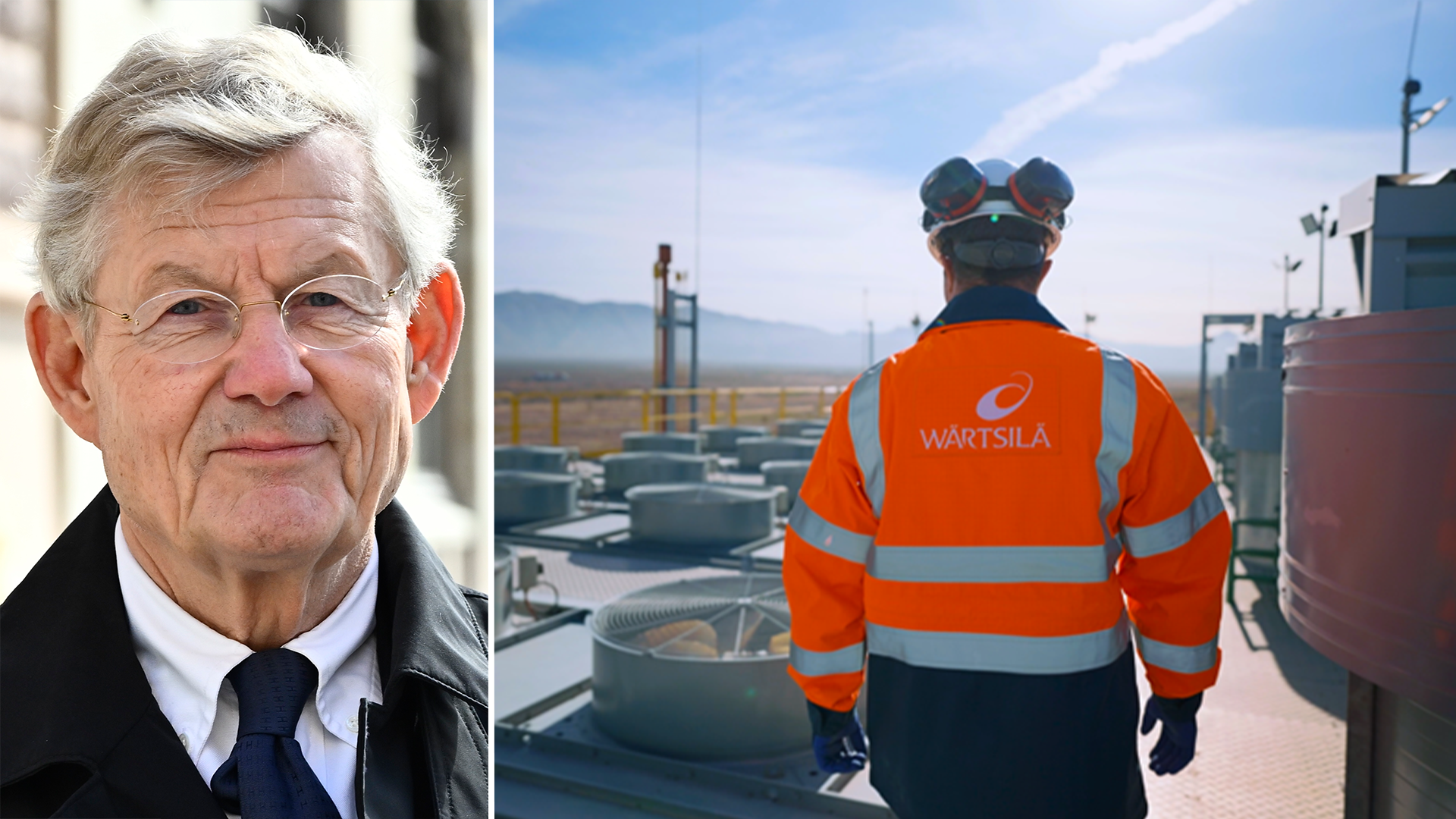 Jacob Wallenberg till vänster och Wärtsilä till höger.