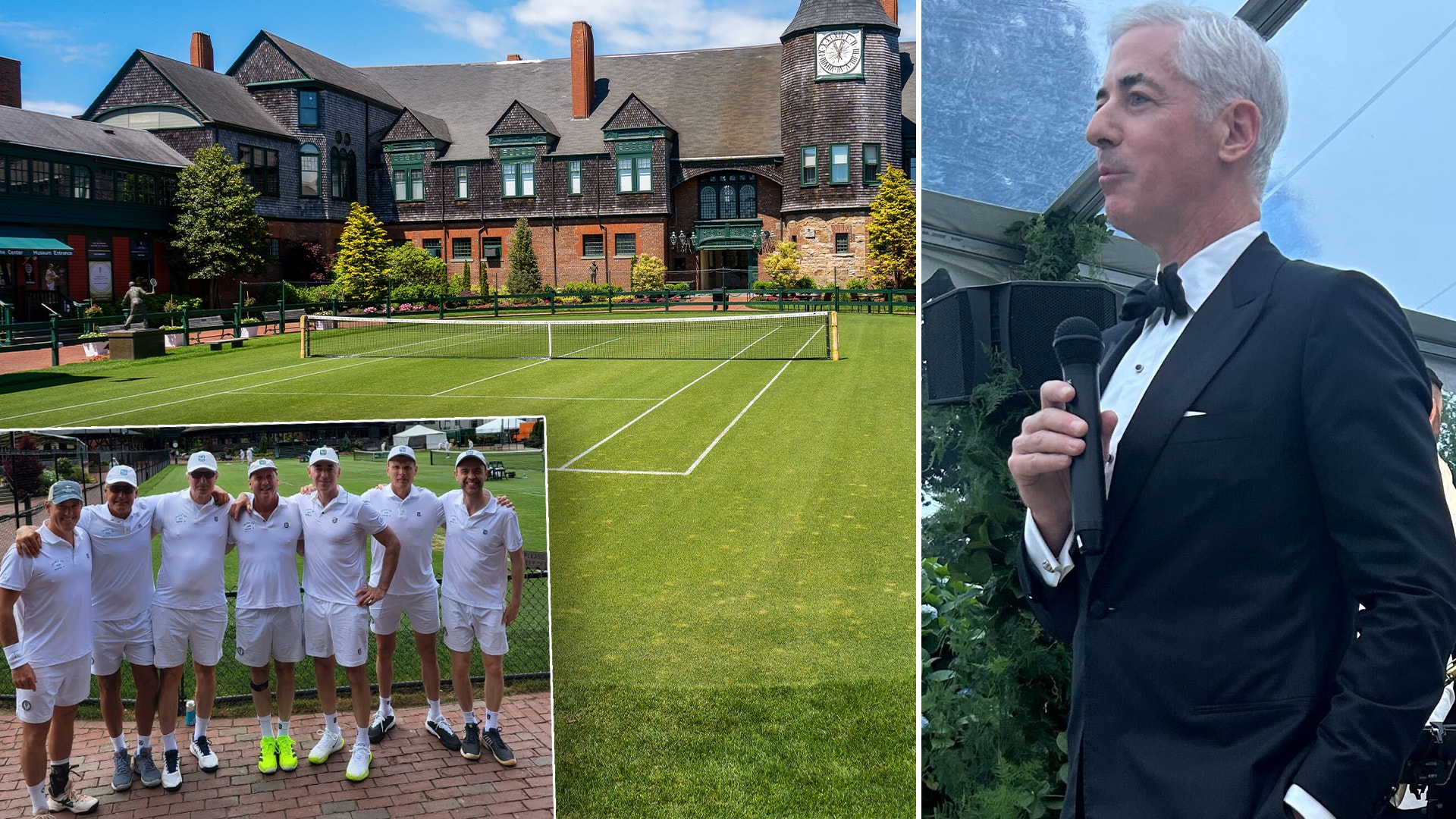 Bill Ackman på plats för International tennis hall of fame på Rhode Island.