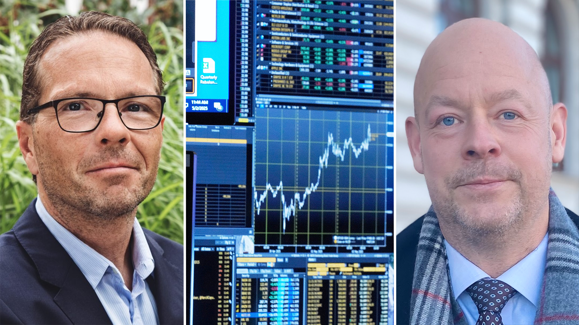 Inge Heydorn, techförvaltare på Chelverton och Daniel Djurberg på Handelsbanken