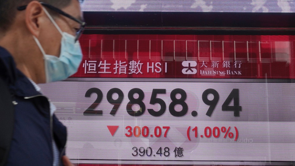 Kraftiga fall i Asien börs.