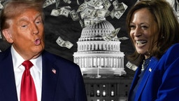 Så flödar pengarna till Harris och Trump