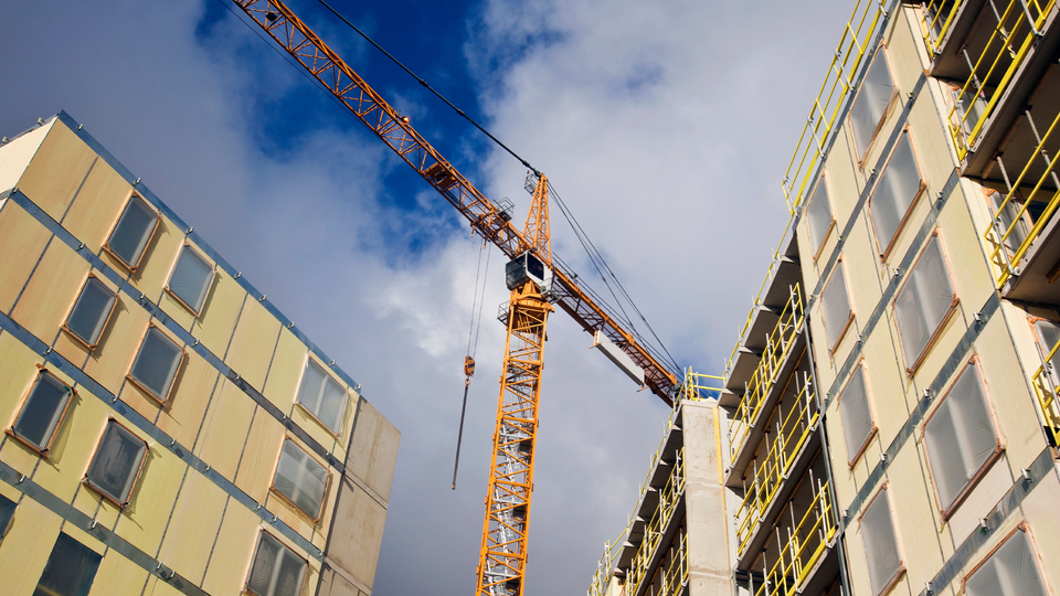 Byggarbetsplats i Stockholm.