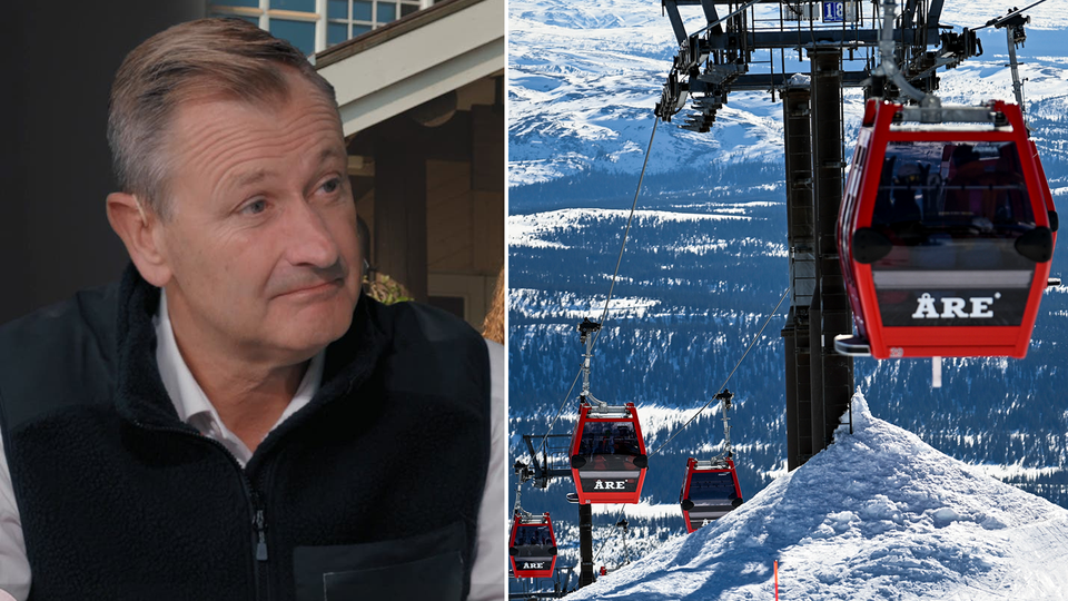 Stefan Sjöstrand, vd för Skistar till vänster, Åreskutan till höger.