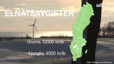 Kraftiga skillnader i elnätsavgifter