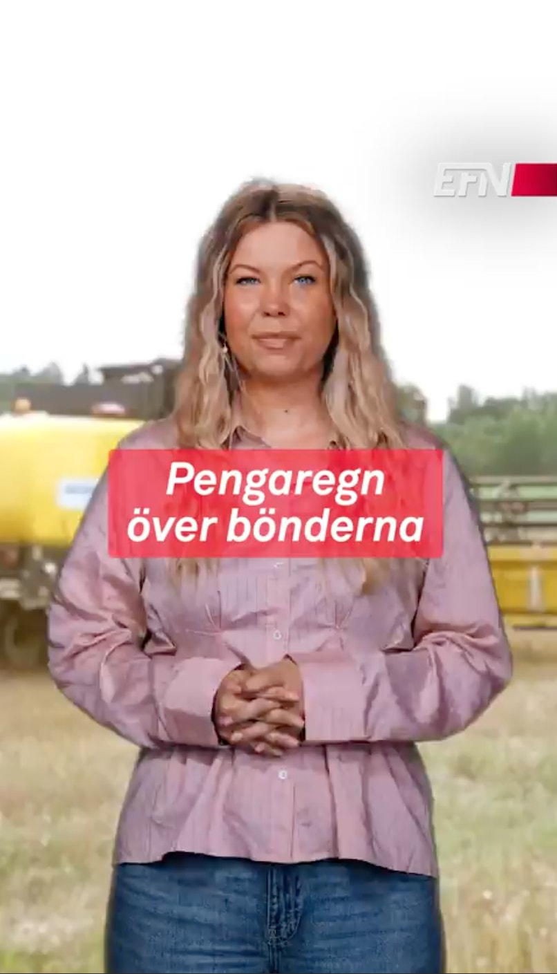 Pengaregn över bönderna